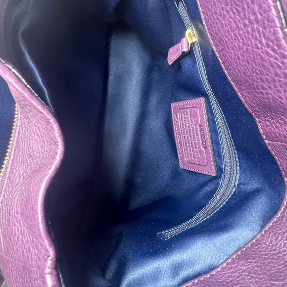 Coach Madison Phoebe Plum Pebbled Leather Shoulder Bag 26224 With COA - Picture 7 of 11
